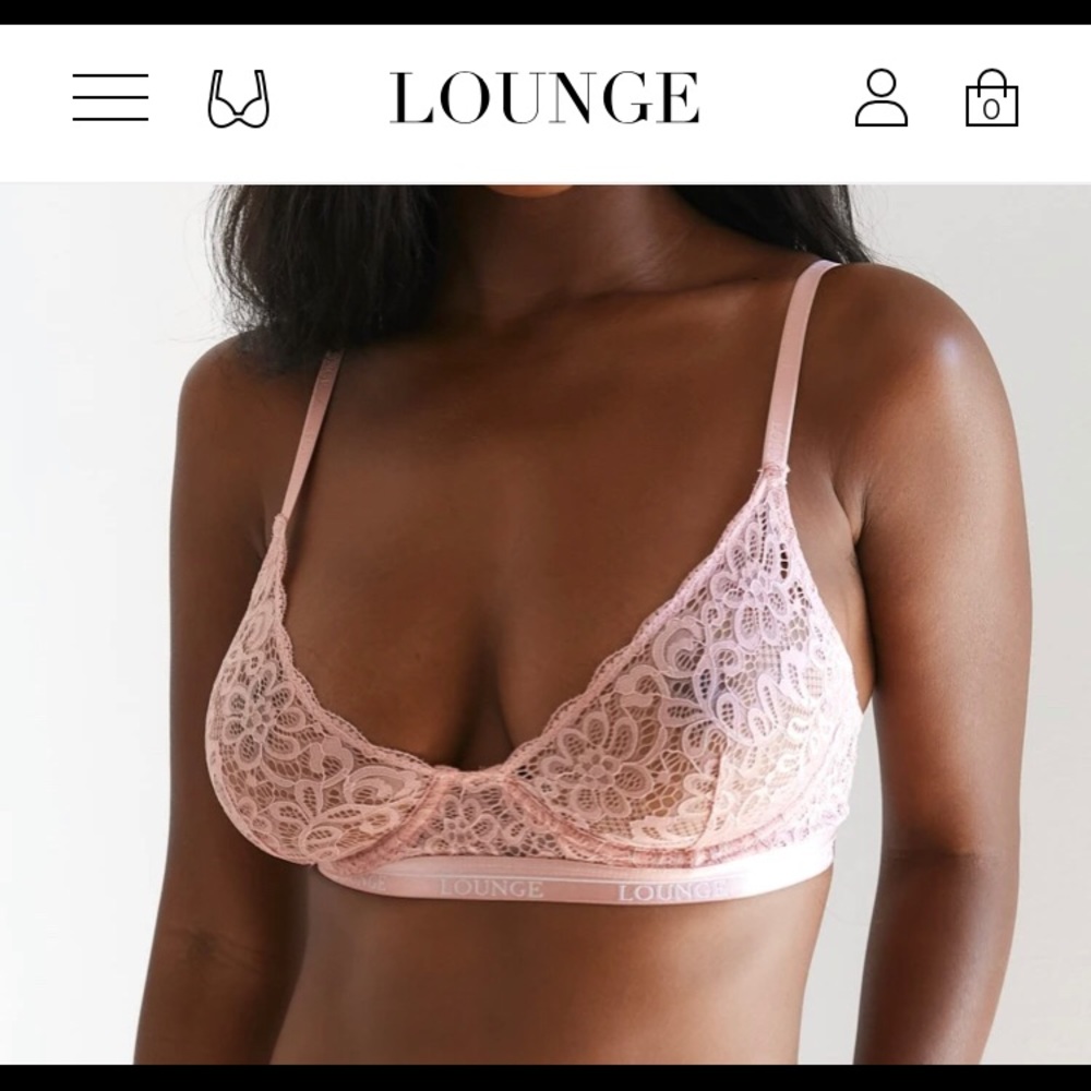 LOUNGE underwear pink underwire bra.